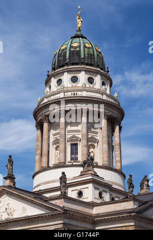 Tower of the French Cathedral in Berlin, Germany. Stock Photo