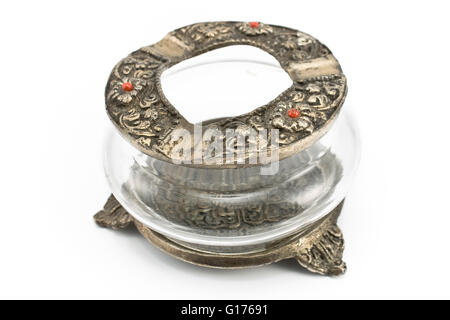 Antique ashtray isolated on white Stock Photo