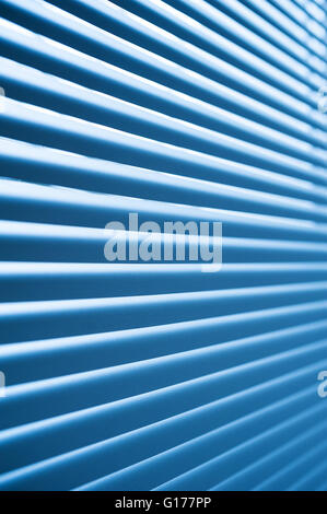 modern blue plastic Shutter Blinds in room Stock Photo