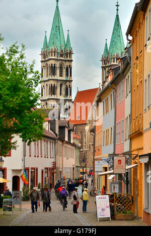 Lane Steinweg, cathedral st Peter and Paul, Naumburg, Saxony-Anhalt, Germany Stock Photo