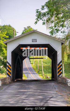 Covered bridge in Lancaster County Pennsylvania Stock Photo