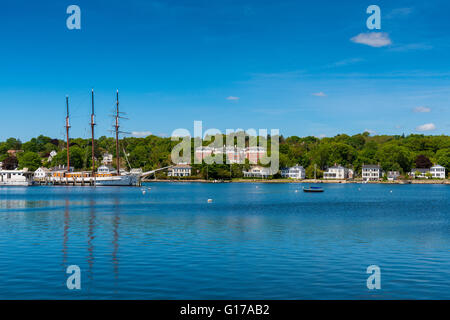 Tall sailship in Mystic Connecticut Stock Photo