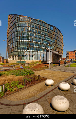 One Angel Square building in Manchester City Centre. The headquarters of the Co-operative Group. Stock Photo