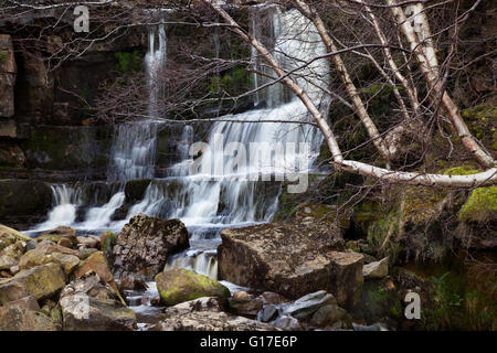 Swinner Gill Waterfall, Swaledale, North Yorkshire Dales Stock Photo