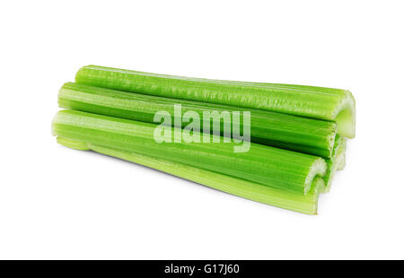 fresh celery sticks isolated on a white background Stock Photo