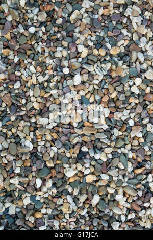 Texture of little rounded colorful stones shown as a background Stock Photo