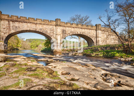 Aqueduct over the River Wharfe, Bolton Abbey Estate, Yorkshire Dales National Park, North Yorkshire, England, UK Stock Photo