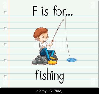 Flashcard letter F is for fisherman Stock Vector Image & Art - Alamy
