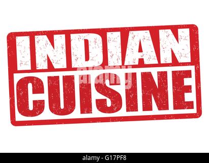 Indian food grunge rubber stamp on white background, vector ...