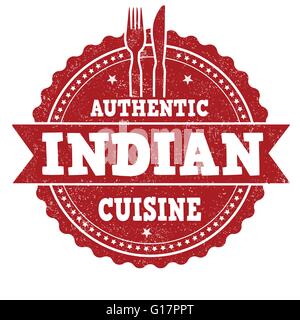 Indian food grunge rubber stamp on white background, vector ...