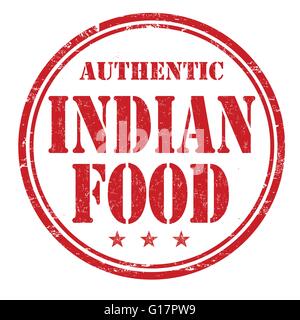 Indian food grunge rubber stamp on white background, vector illustration Stock Vector