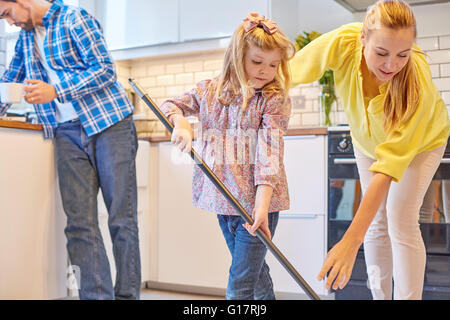 Man mopping floor Stock Photo - Alamy