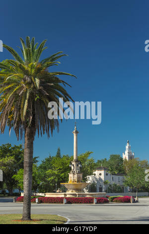 DE SOTO FOUNTAIN BILTMORE TOWER DE SOTO CIRCLE CORAL GABLES FLORIDA USA Stock Photo