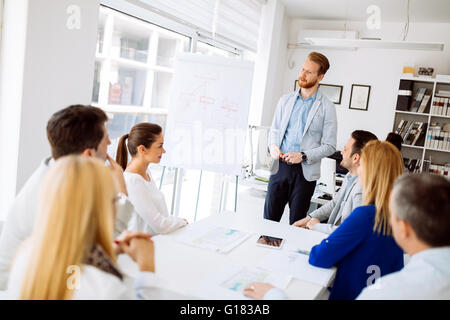 Business people working in office and collaborating Stock Photo