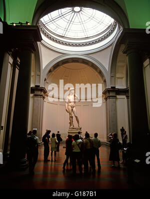 Statue of David by Michelangelo in the Galeria dell Accademia, Florence, Tuscany, Italy Stock Photo