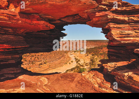 Nature's window in kalbarri National Park, Western Australia Stock Photo