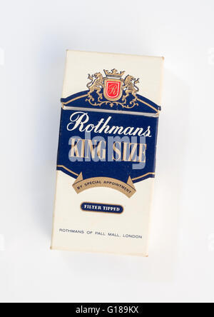 Packet of 10 Rothmans Cigarettes Stock Photo