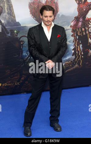 London, UK. 10th May, 2016. Johnny Depp  attending 'Alice Through The Looking Glass' European Film Premiere at Odeon, Leicester Square in London, UK. Credit:  Stills Press/Alamy Live News