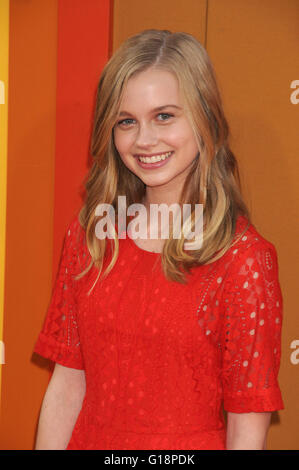 Los Angeles, California, USA. 10th May, 2016. May 10th 2016 - Los Angeles California USA - Actress ANGOURIE RICE at The Nice Guys Premiere held at the TCL Chinese Theater, Hollywood. Credit:  Paul Fenton/ZUMA Wire/Alamy Live News Stock Photo