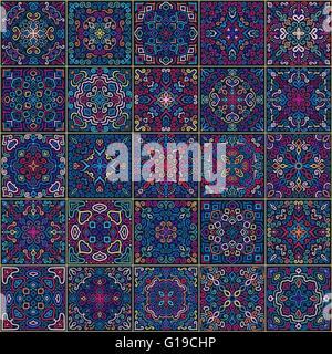 Colorful Square Tiles Seamless pattern Stock Vector