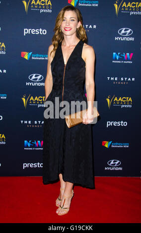 30th November 2015: Vips and celebrities arrive for the 5th AACTA Awards Industry Dinner which took place at The Star in Sydney, Australia. Pictured is Brooke Satchwell Stock Photo