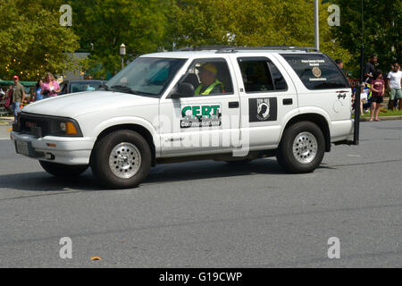 Community Emergency Response Team's SUV Stock Photo