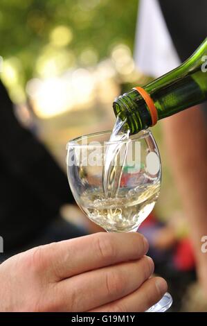 Download A Bottle Of White Wine With A Transparent Glass In A Wooden Box Shot On A Yellow Background Stock Photo Alamy PSD Mockup Templates