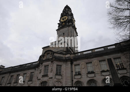 Cardiff's City Hall - United Kingdom Stock Photo