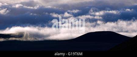 Above the clouds on Mauna Kea summit, Big Island of Hawai'i. Stock Photo