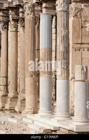 Ionic columns at Hadrians library in Athens. Greece. Vertical Stock Photo