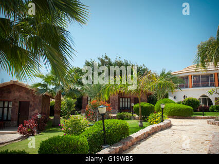 Bungalow houses. Egypt, North Africa Stock Photo