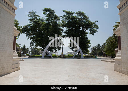 Memorial and Tomb of Anna Founder of his Tamil Party in Tamil Nadu in Chennai South India Stock Photo