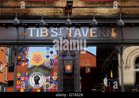 Tib Street Tavern, Northern Quarter, Manchester, Tuesday May 10, 2016. Stock Photo