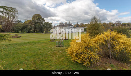 View on Fota house, a Regency mansion, owned by the Irish Heritage Trust, located on Fota Island, Cork, Co. Cork, Ireland. Stock Photo