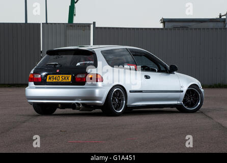 Modified fifth generation or 'EG' Honda Civic Stock Photo