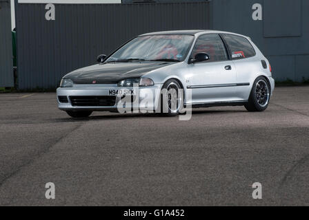 Modified fifth generation or 'EG' Honda Civic Stock Photo