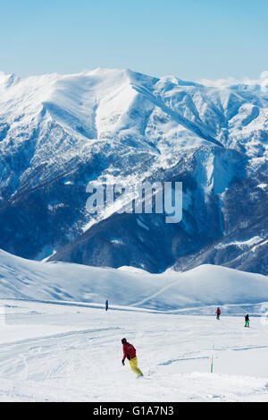 Eurasia, Caucasus region, Georgia, Gudauri ski resort Stock Photo