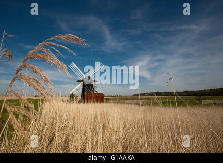 Herringfleet Wind Mill Norfolk Broads Stock Photo