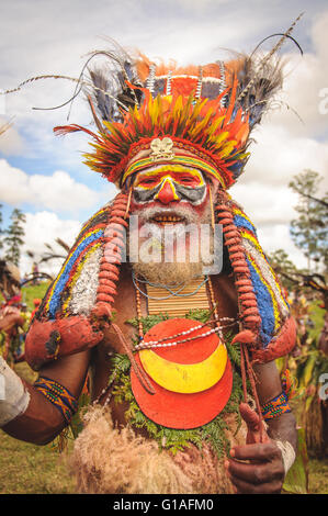 Tribes at the Mt Hagen cultural show in Papua New Guinea Stock Photo