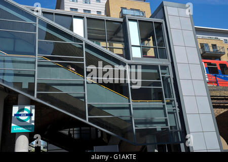 Limehouse Docklands Light railway (DLR) station in east London, UK Stock Photo