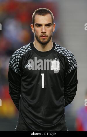 Murcia, Spain. 28th Mar, 2016. Pau Lopez (ESP) Football/Soccer : International Friendly match between U21 Spain 1-0 U21 Noerwey at the Estadio Municipal Nueva Condomina in Murcia, Spain . © Mutsu Kawamori/AFLO/Alamy Live News Stock Photo