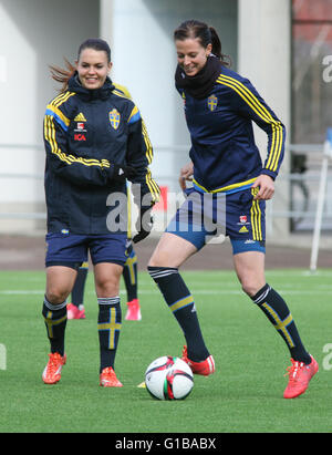 LOTTA SCHELIN Swedish football, professional player in France Lyon,here in the national team training camp Stock Photo