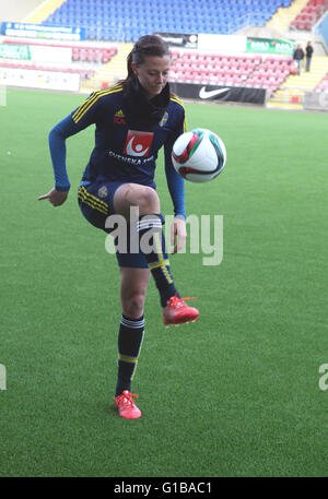 LOTTA SCHELIN Swedish football professional player in France Lyon,here in the Swedish national team Stock Photo