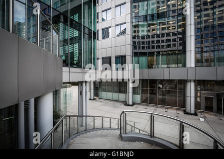 Stairs and modern architecture at David Pecaut Square, in downtown Toronto, Ontario. Stock Photo