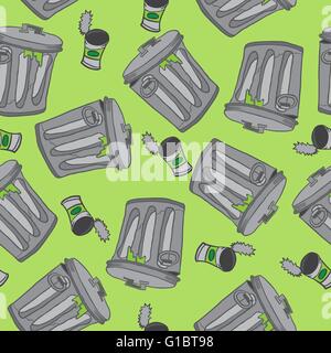 garbage seamless pattern Stock Vector