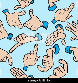 hands seamless pattern Stock Vector