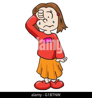 Little Girl Scared Face Expression, Set Of Cartoon Vector Illustrations  Isolated On White Background. Set Of Kid Emotion Face Icons, Facial  Expressions. Royalty Free SVG, Cliparts, Vectors, and Stock Illustration.  Image 151143367.