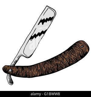 razor blade cartoon isolated on white Stock Vector