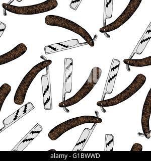 razor seamless pattern Stock Vector