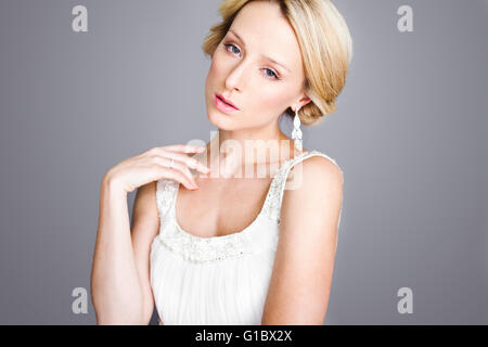 Beautiful blond bride Stock Photo